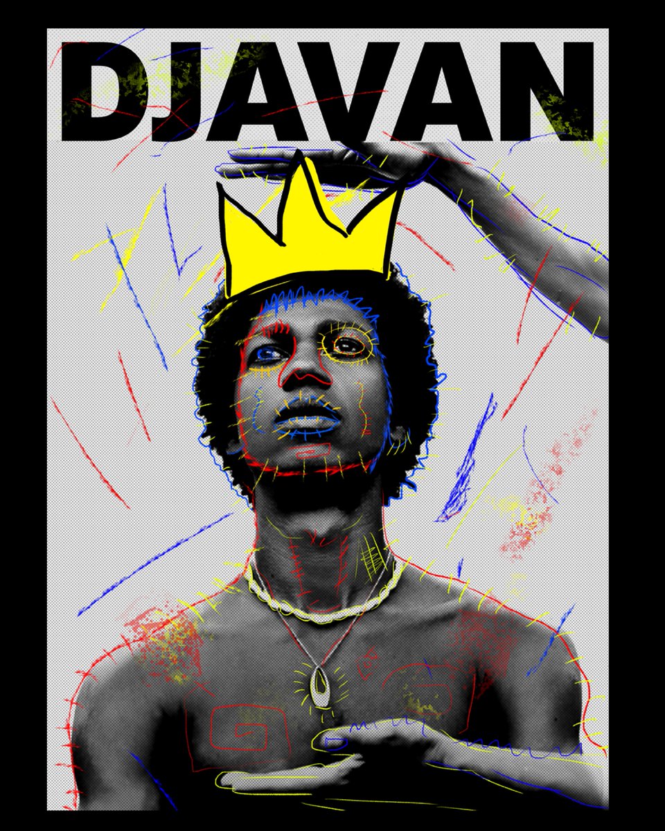 theandson's tweet image. Tenho explorado a criação de cartazes como forma de estudar direção de arte e aprimorar meu uso dos softwares. O primeiro experimento foi com uma foto do Djavan (1980), misturando cores vibrantes e traços livres inspirados em Basquiat 
#design #DesignInspiration #djavan