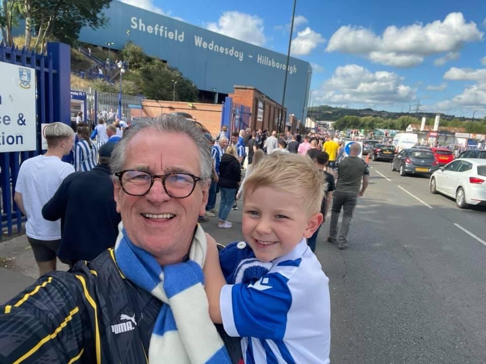 This is me taking my grandson to his first ever game. This is a brilliant day for both of us. #swfc #efl