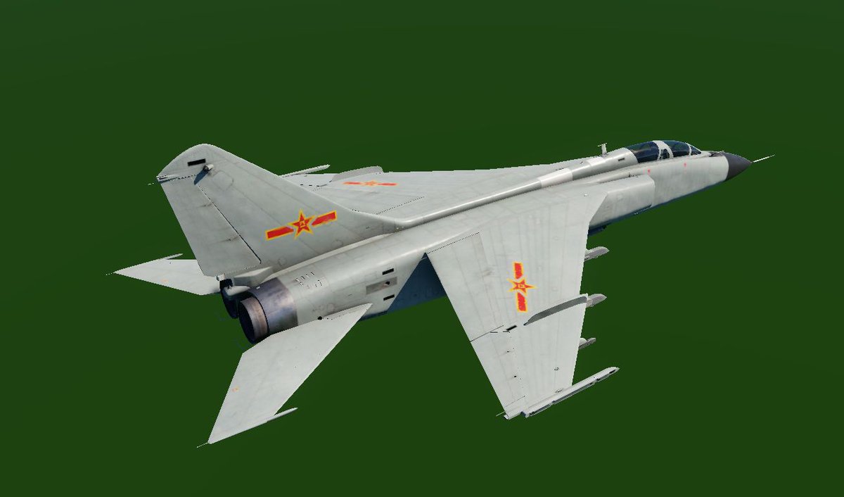 cicada_WT's tweet image. 中 JH-7
既存のJH-7Aと見かけ上の違いとして、主翼上に境界層分離板が装備されてるのと胴体下面のベントラルフィンが2枚ではなく1枚になってる。
#WarThunder #Devserver