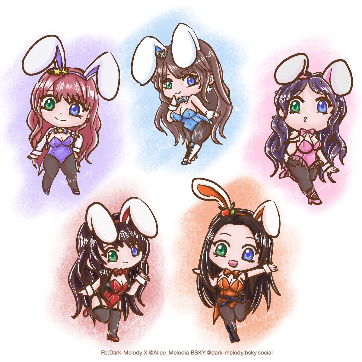 Alice_Melodia's tweet photo. อยากวาดบันนี่เกิร์ลเฉยๆงะ เลยวาดเหล่าศรีเป็นบันนี่เกิร์ล🐰🐰 https://t.co/frNjiliYZj