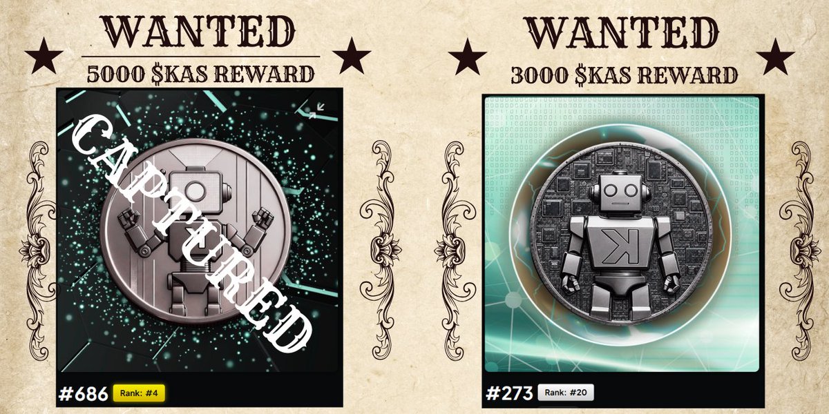 KasMI353's tweet photo. ๐จ13,000 $KAS Bounty Day 3๐จ
250 KASBOTS have been minted yet the prize pool is still unclaimed! There are 7 more prizes to be earned in this bounty.
How To Play:
1โฃChange your pfp to a KASBOT, Like, Repost this & comment on this post. Automatically win a KASBOT (25 winners)
2โฃMint Kasbots at Kaspacom. If you mint one of the KASBOTS with a bounty, share in the comments and you win the reward shown
3โฃMint 3 KASBOTS and share a photo of them in the comments. You'll earn another KASBOT for free! (Mint 30 Kasbots and earn 15 for free!)
Bounty reward will increase weekly until all Kasbots are minted! Happy Minting!
Next Bounty Increase: 10/28/2025 11:00PM EST
To own a KASBOT is to own a piece of the largest Marketing Initiative on KASPA. When we mint 750, the next phase of KASBOTs will start.