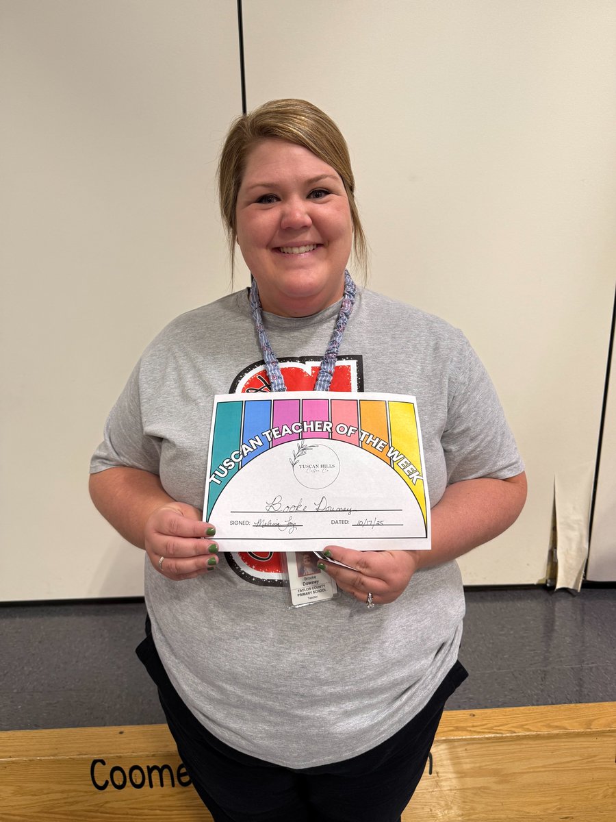 TC_Schools_KY's tweet image. Congratulations to Taylor County Primary Center’s Tuscan Teachers of the Week, Mrs. Brooke Downey (October 17) and Mrs. Makayla Turner (October 24)! 
Expect greatness from our teachers! 
#tcpride #tcpc #TuscanTeacheroftheWeek #expectgreatness