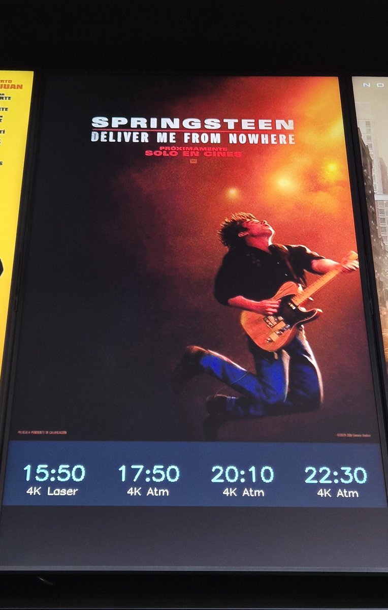 Llegando justo a #springsteen #delivermefromnowhere <a href="/20thCenturyES/">20th Century Studios España</a> 
#cine en ARTESIETE BAHÍA.
Espero que disfrutéis los estrenos y reestrenos del finde. 🤗❤️‍🩹