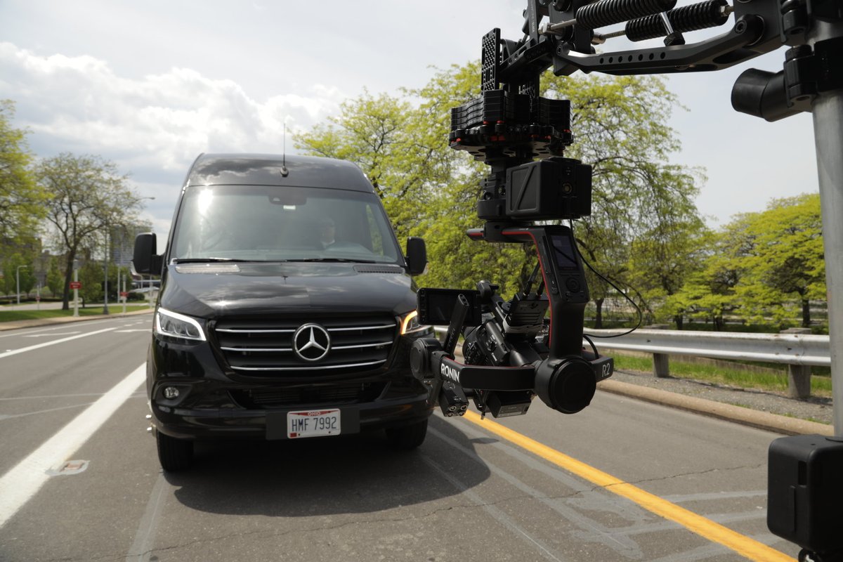 PurpleFilms's tweet image. Automotive video shoot with the Black Arm camera car