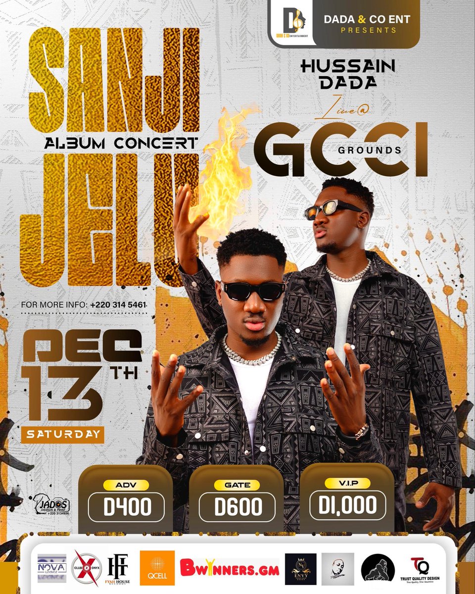 “SANJI JELU” 
13th Dec @ GCCI

#gambia #music