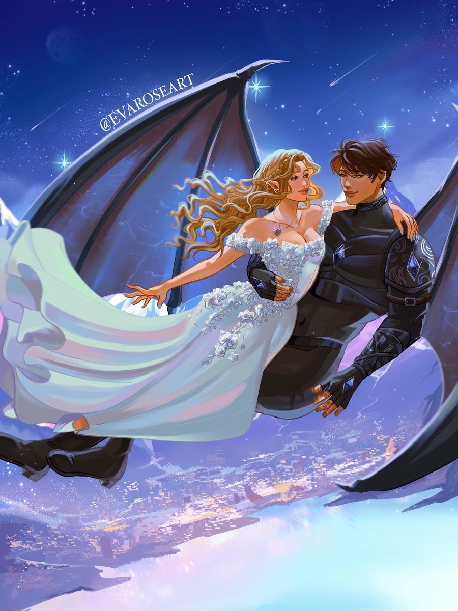 elrielvault's tweet image. Elain said to Azriel, “Can you truly fly?”

He set down his fork, blinking. I might have even called him self-conscious. He said, “Yes. Cassian and I hail from a race of faeries called Illyrians. We’re born hearing the song of the wind.”

“That’s very beautiful,” she said.