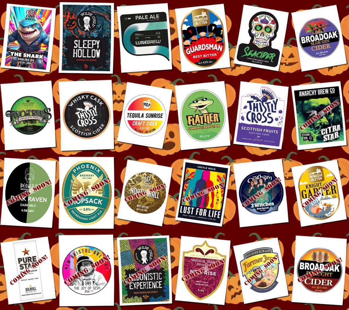 KMicropub's tweet photo. On the bar today!
Beer Board: https://t.co/htLajwSNdB
@FixedWheelBrew @WildeChildBeer @Lunebrewco @WindsorEtonBrew @SeaCiderSussex @FetchTheDrinks @Gwyntyddraig @ThistlyCross @PulpCiderCo @HealeysCyder 
#RealAleFinder https://t.co/7epeANBlqS