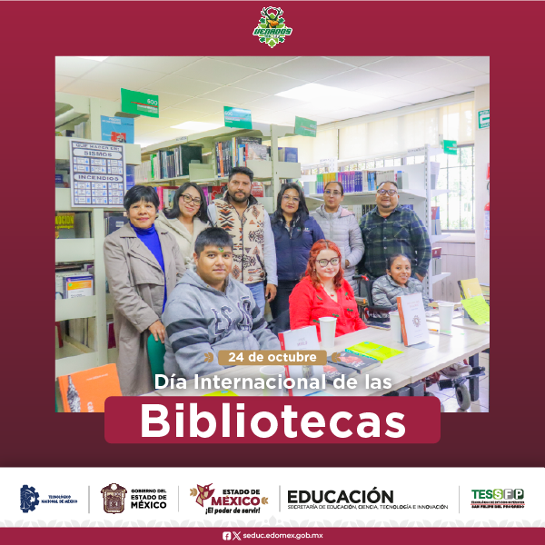 TESSFP_Edomex's tweet image. 📚✨ Hoy celebramos el #DíaInternacionalDeLasBibliotecas
Espacios donde el conocimiento y la imaginación se encuentran 💡📖
Gracias a quienes mantienen viva la pasión por la lectura ❤️
#TESSFP #LecturaEsCrecimiento #SomosVenados🦌💚