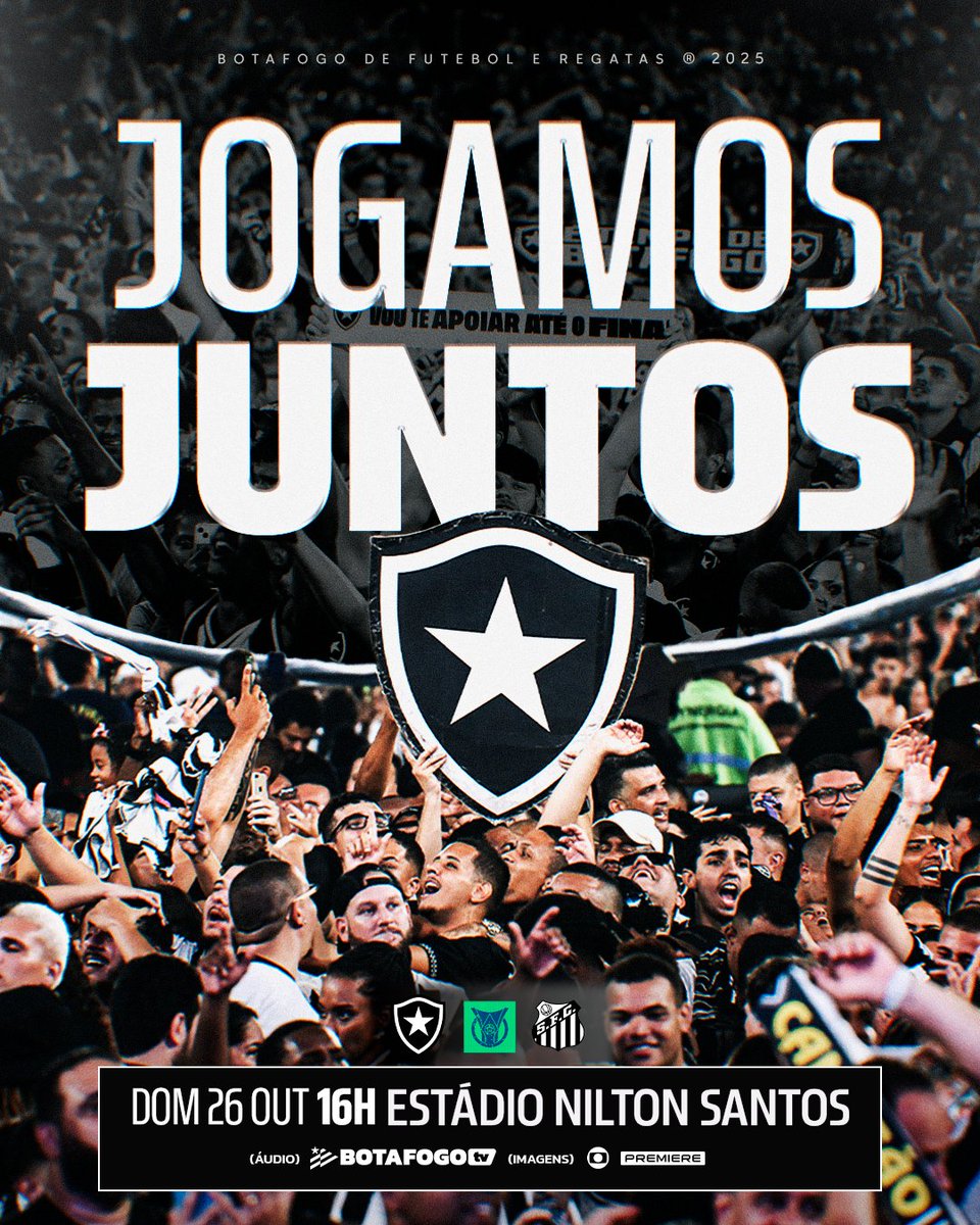 E DÁ-LHE DÁ-LHE MEU FOGÃO! 🎶🔥

Domingo é dia de fazer bonito no Nilton Santos e JOGAR JUNTO com o Mais Tradicional! ⭐🏟 #VamosBOTAFOGO 

A partir de R$ 20, as entradas seguem disponíveis em botafogo.com.br/ingresso! 🎫