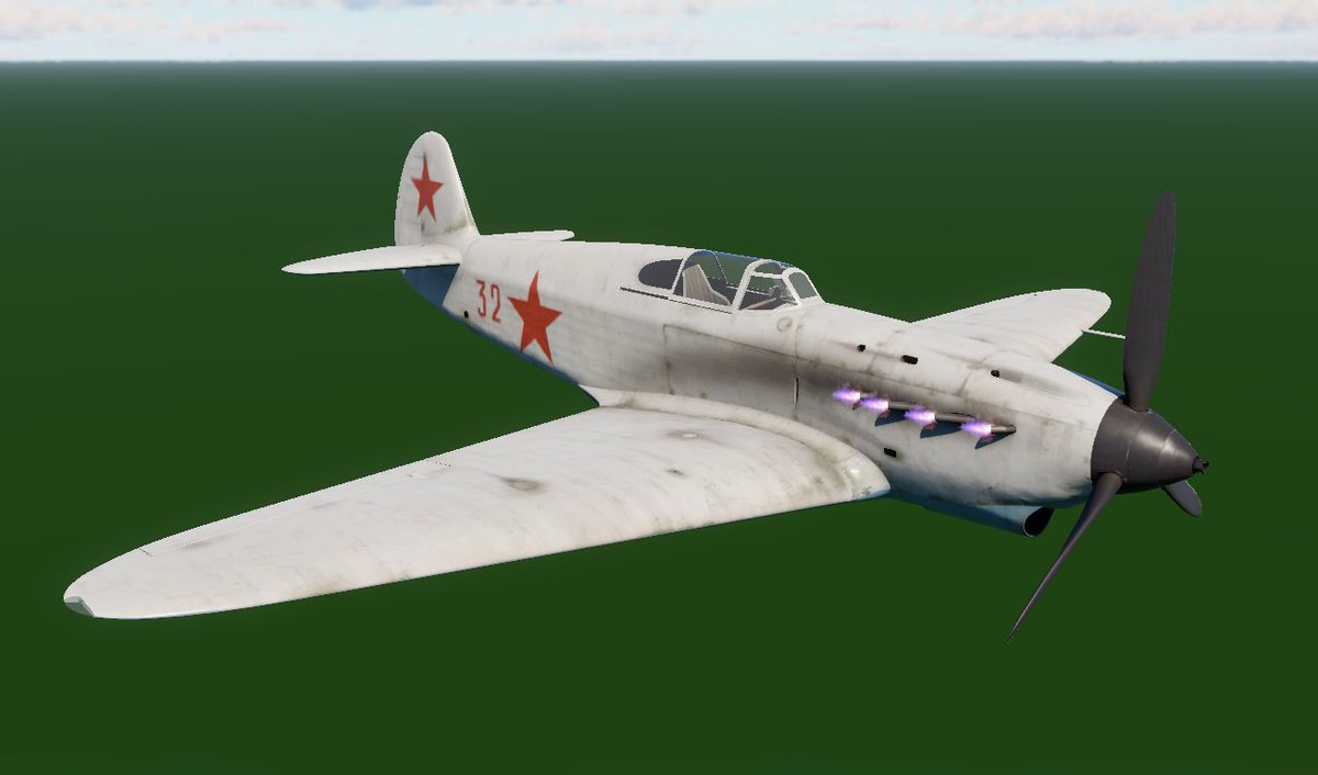 cicada_WT's tweet image. リトヴァクのYak-1
既存のYak-1と比べるとキャノピーの後ろ側が変わっている。あとビミョーに機首が短い。リディア・リトヴァクは数少ないソ連の女性エースパイロット。
#WarThunder #Devserver
