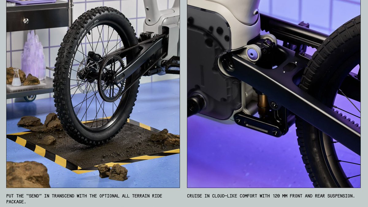 calebkramer's tweet image. ALSO, Rivian&apos;s micromobility spinoff, really nailed solarpunk branding, down to the smallest details.

That quirky mono style font, the crank arm scrolljacking moment, and the dreamy copywriting are all magic. ✨