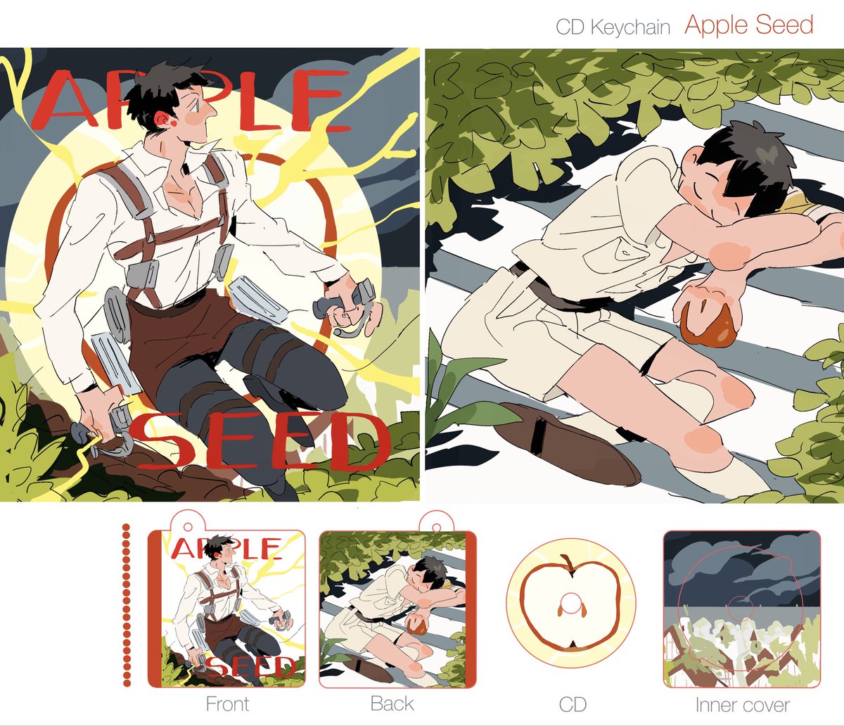 kiwie_marineP's tweet image. Apple Seed 🍎🎵

I’m so happy to finally share the first keychain from my new AOT Songs CD Collection! 💿✨ — coming this Xmas! 🎄