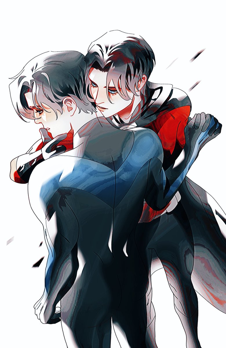 #timdick 
Tim tries to hide how much he wants Dick, but he can't help himself. And when it all bursts out? God, the intensity is just... everything.

Artist: 莉薇Levi