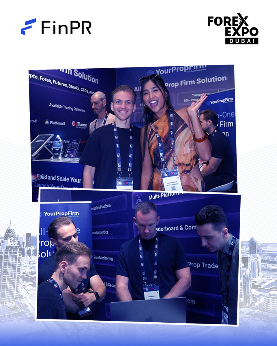 FinPRcom's tweet image. Big stages create visibility. Smart storytelling creates impact. ✨

Proud to support @yourpropfirm at #ForexExpoDubai, amplifying their presence through media exposure, storytelling, and strategy.
We turn visibility into real growth. 💡

#FINPR #YourPropFirm #FintechPR