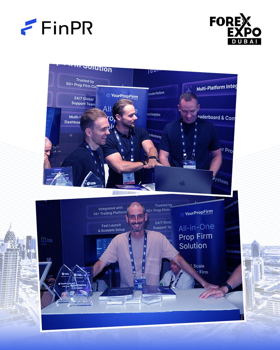 FinPRcom's tweet image. Big stages create visibility. Smart storytelling creates impact. ✨

Proud to support @yourpropfirm at #ForexExpoDubai, amplifying their presence through media exposure, storytelling, and strategy.
We turn visibility into real growth. 💡

#FINPR #YourPropFirm #FintechPR