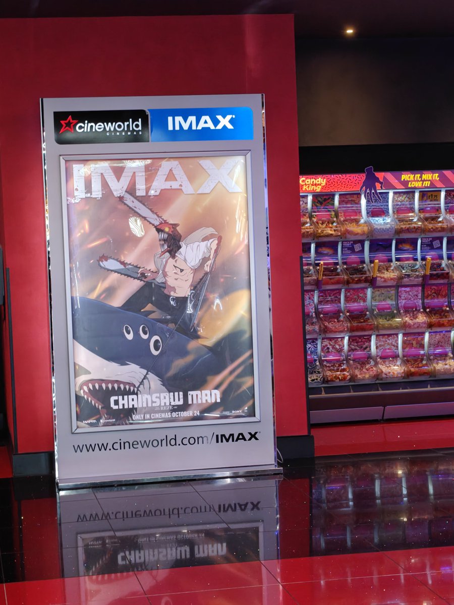 FINALLY the day for Chainsaw man Reze Arc movie and my first IMAX experience. Absolute Cinema, adapted everything perfect for this Arc, great pacing and in IMAX it delivers HARD.

The soundtrack &amp; animation was stunning I desperately wanna rewatch. Reze scenes were beautiful too.