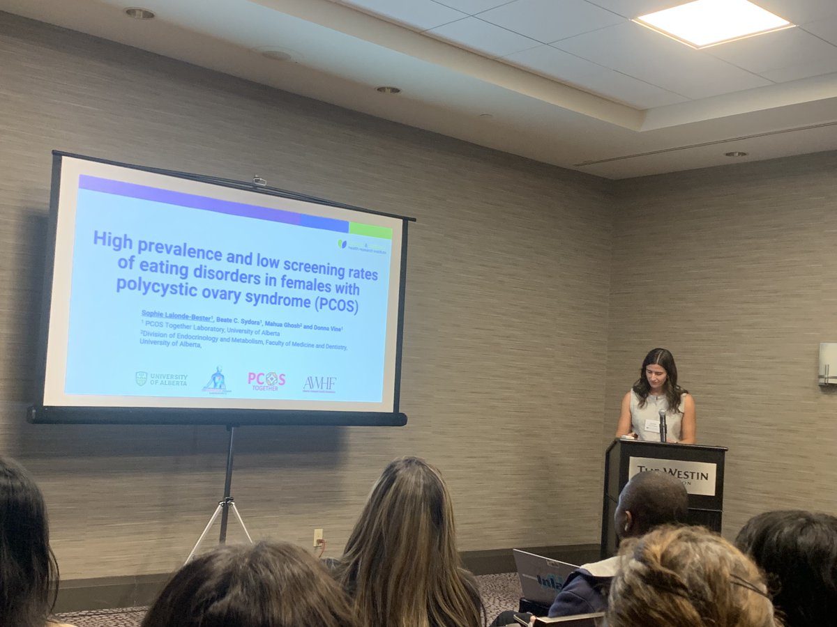 PcosTogether's tweet image. #wchriRD2025 Congratulations to our summer student Sophie Lalonde-Bester for Best Oral Presentation Award in Lifelong women&apos;s health and wellbeing:  Eating Disorders in #PCOS @CSEM_SCEM