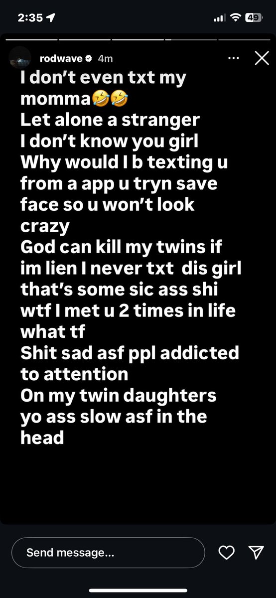 TheReaalRe's tweet image. lol yall see this?!!! yes i’m being messy this evening #Rodwave 🤣🤣🤣🤣 don’t put that shi on Pai nem and u liennnnn