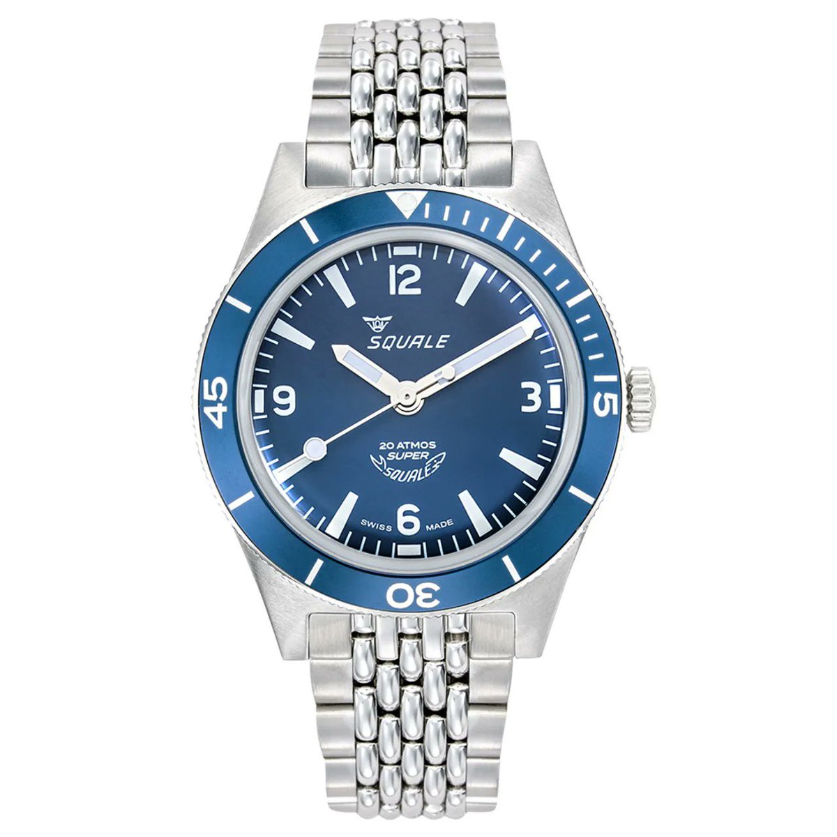 #Squale #Watches „Super-Squale 38 mm“ 20 Atmos Blue
toolsforgents.com/shop/uhren/aut…