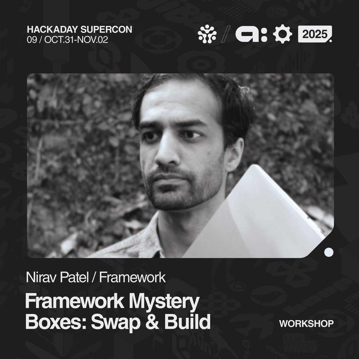 hackaday's tweet image. Workshops, Workshops, Workshops, the #HackadaySuperconference2025 has something for everyone to learn! 
Part 1
🔹 Level Up Your Board Game with KiCad with Seth Hillbrand
🔹 Framework Mystery Boxes: Swap &amp;amp; Build with Nirav Patel &amp;amp; Framework
🔹 @digikey Presents: Introduction to…