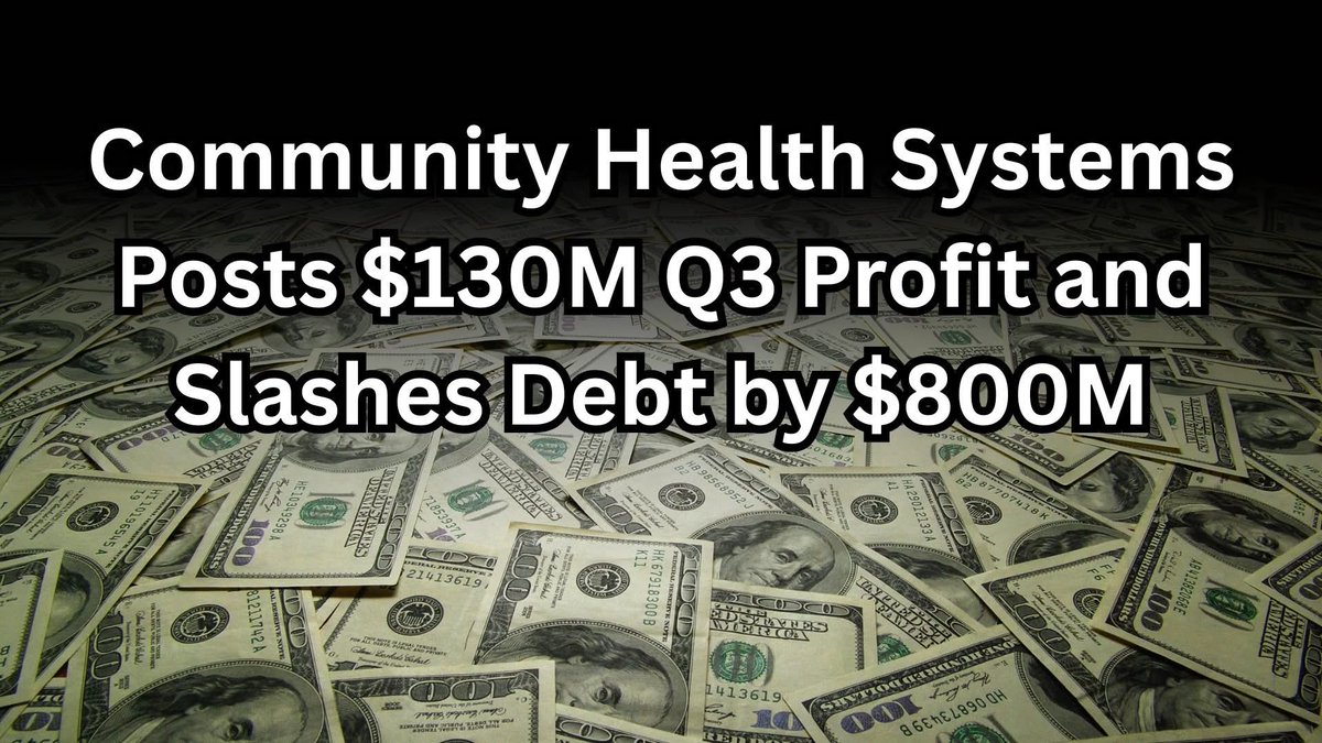 nortekmedical's tweet photo. Community Health Systems Posts $130M Q3 Profit and Slashes Debt by $800M
For locum tenens opportunities or to hire locum tenens, reach out to Vincent Burger at 281-312-2431.
https://t.co/TImszrYX8K
Data from Becker's Healthcare
#HealthcareFinance #HospitalProfits https://t.co/MtuRPYioeY