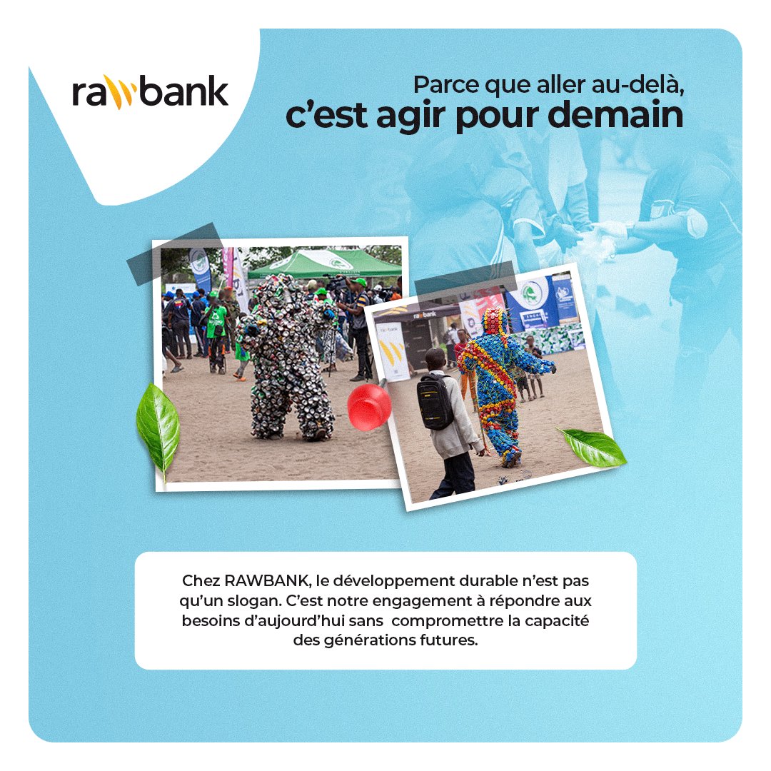🌍 Chaque déchet ramassé est une victoire !

RAWBANK a participé au #WorldCleanUpDay2025 à Limete — aux côtés d’élèves, citoyens et associations — et contribué à collecter 1 225 kg de déchets. ♻️

Agir pour un Congo plus propre et durable, c’est ça aller #AuDelàDuneBanque