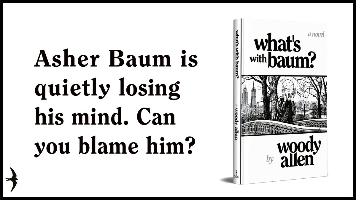 _SwiftPress's tweet image. &apos;Woody Allen’s wonderful novel reads like one of his films&apos; The Telegraph

#WhatsWithBaum by Woody Allen is out now in all good bookshops

Order yours now: bit.ly/47HeBtS