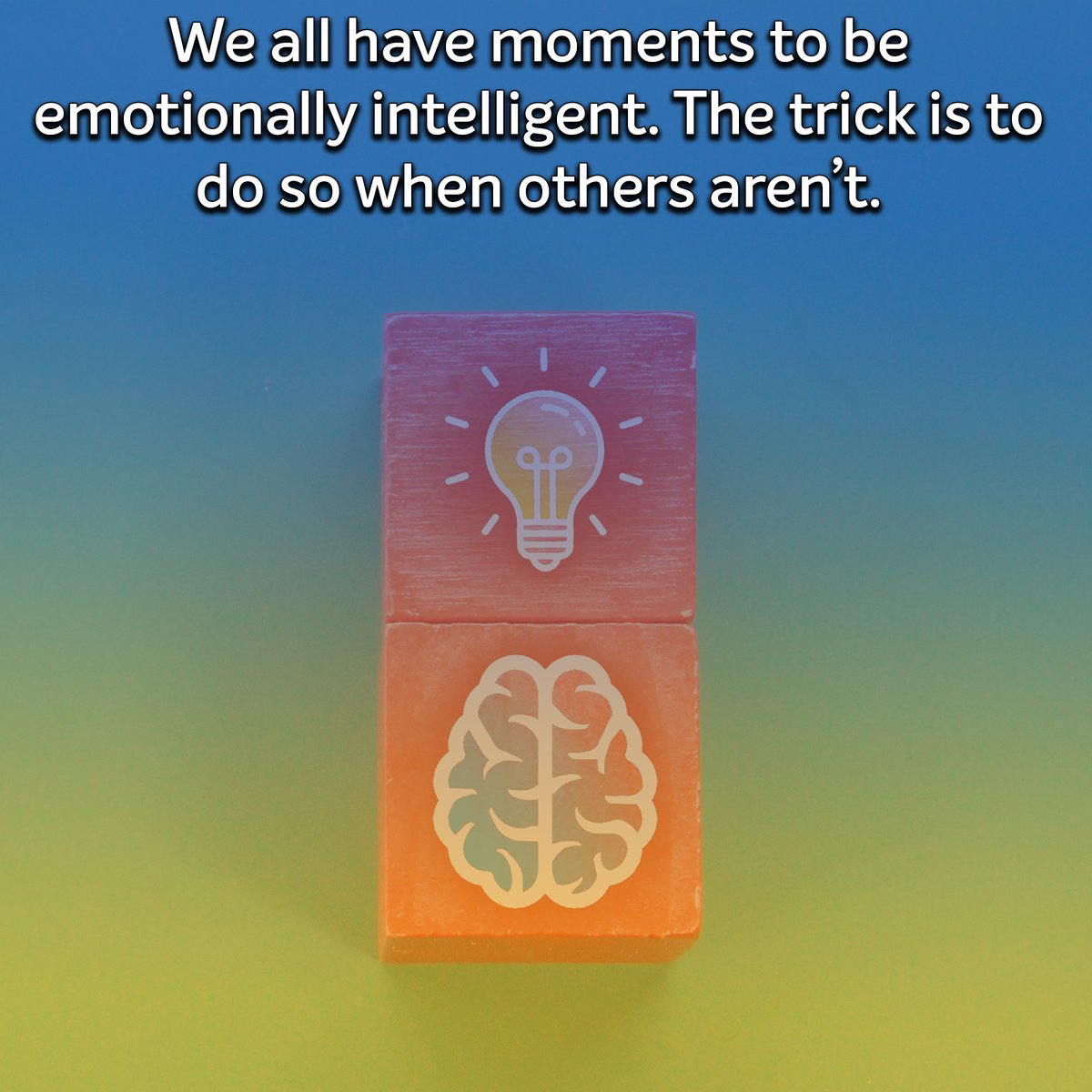 SoftSkillStrats's tweet photo. Make yourself stand out from the pack during difficult times, and lead by example!

Sometimes when emotions are running hot, all you need is one person's cool head to pacify a situation.

#softskills #emotionalintelligence #leadership #companyculture https://t.co/vPsOsJQQUr