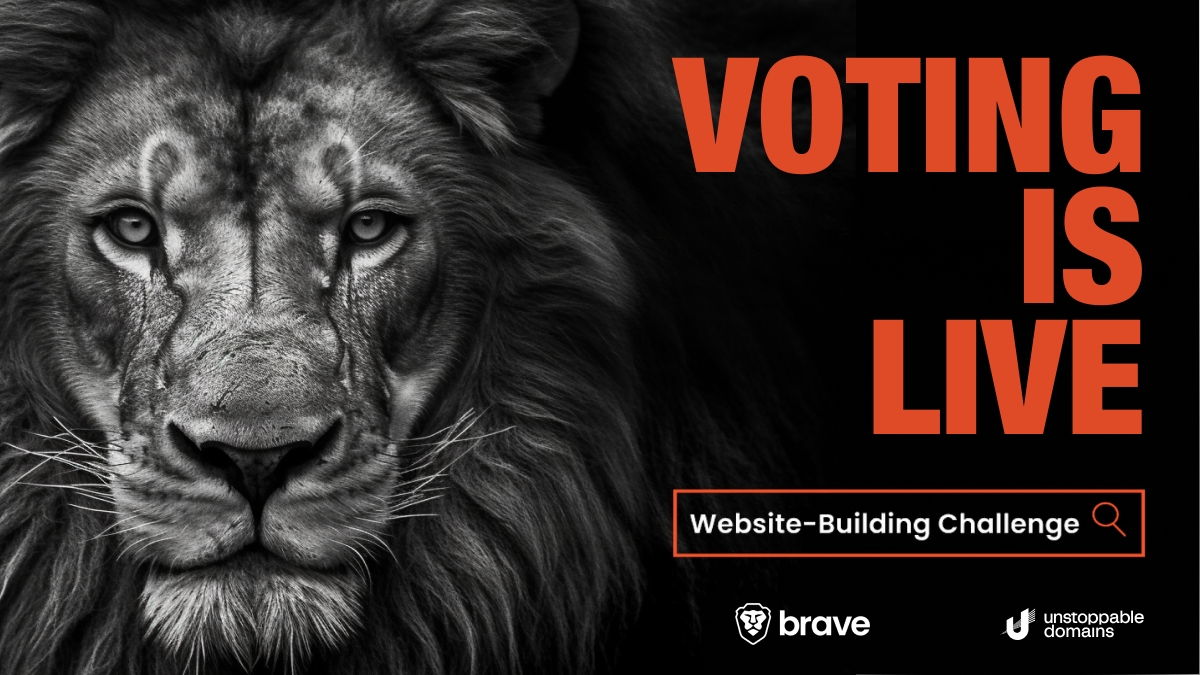 unstoppableweb's tweet image. 🦁 Voting is now open for this week’s People’s Choice Award!

Explore the boldest onchain websites in the .brave Website-Building Challenge with @Brave.

Cast your vote before Monday 11:59 PM ET and help decide this week’s winner.

👉 get.unstoppabledomains.com/brave-website-…
#bravechallenge