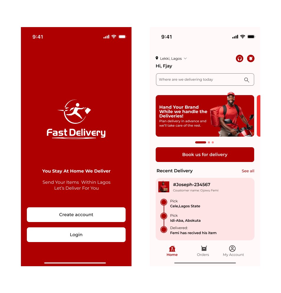 designbyfjay's tweet image. Day 10 of my #UIUXDesign Challenge 🚀
Designed a Fast Delivery App for Lagos simple, fast, and bold.
Sorry for the pause, everyone following my challenge 🙏 Personal stuff got in the way.
What do you think? 💬
#UIDesign #UXdesign #DailyUI