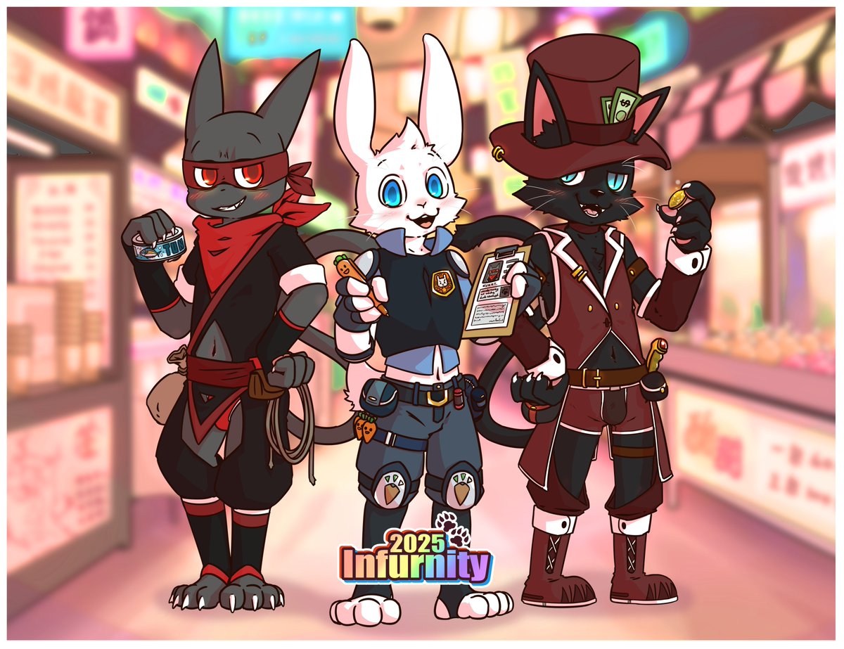 兔兔警官、神偷&amp;怪盜黑貓
#infurnity2025 #infurnity