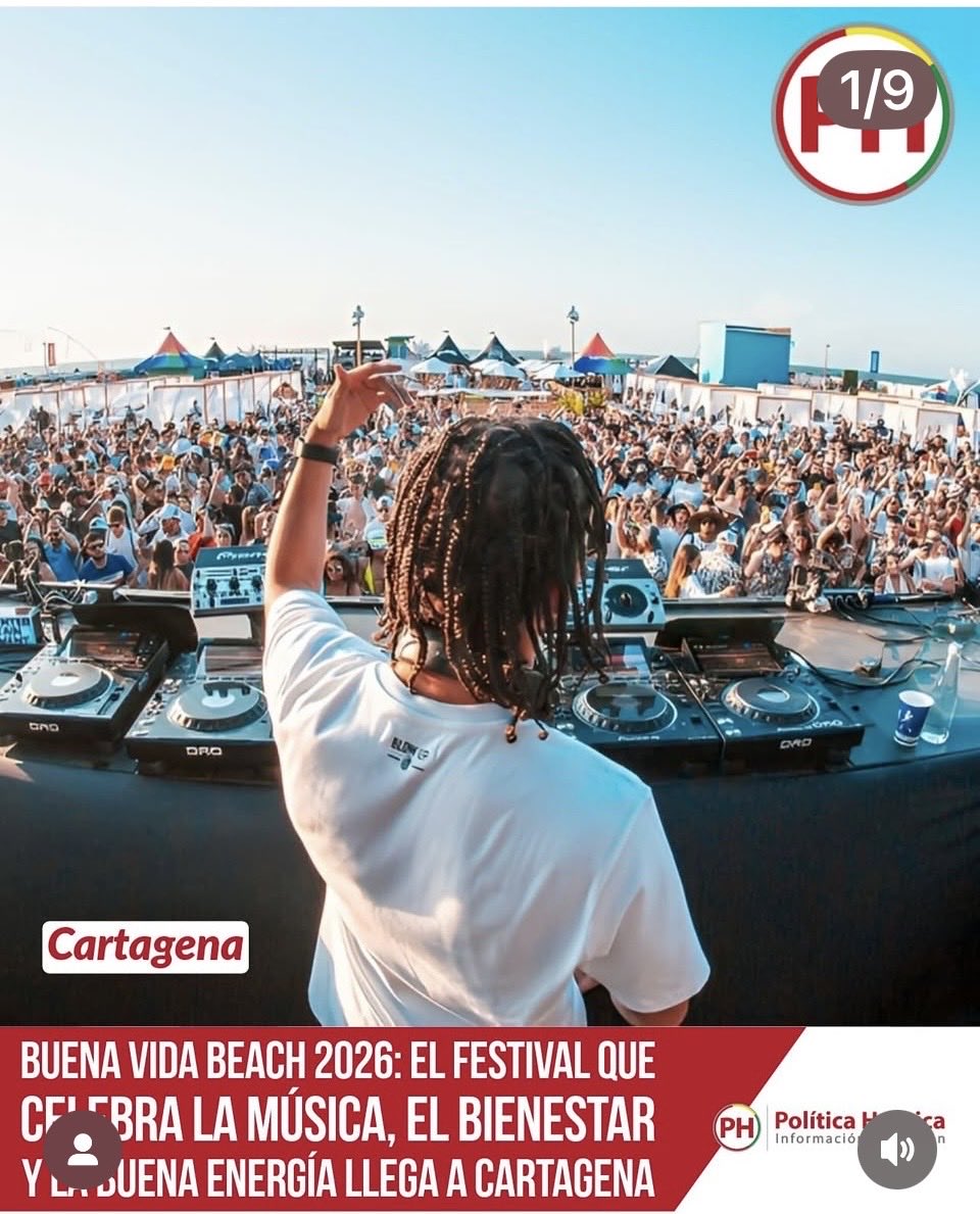 Con el apoyo de la Alcaldía Mayor de Cartagena, se vivirá el renacer del festival Buena Vida Beach 2026, que une música, bienestar y transformación social en un mismo escenario.
Este 2, 3 y 4 de enero, las playas de Punta Canoa será el punto de encuentro para miles de personas