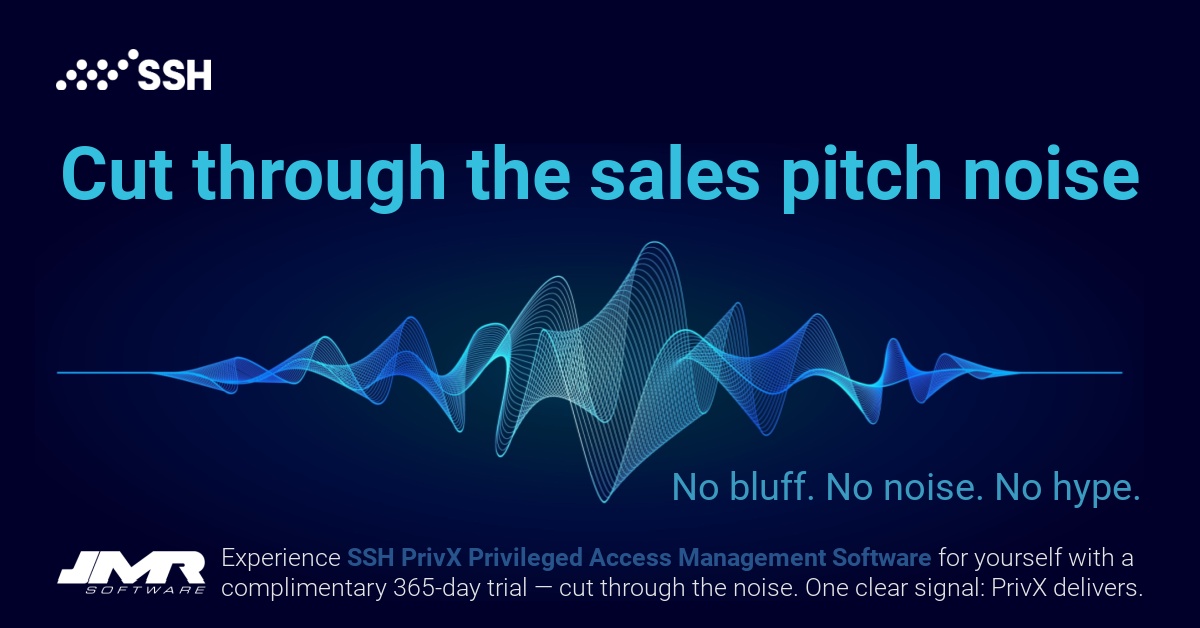 JMRSoftware's tweet image. No hype. Just secure, passwordless access. SSH PrivX free for 365 days — limited to first 20! 
👉 lnkd.in/dkSXTeWE info@jmr.co.za 

#PrivXPAM #ZeroTrustAccess #ITSecurity @SSH @mike_jmr