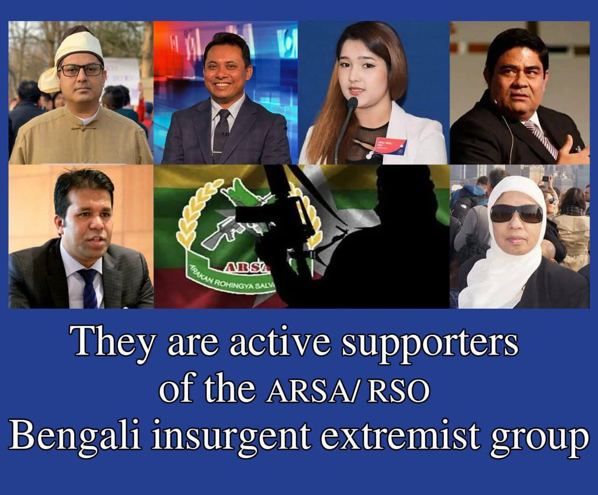 Based in the Western countries, these Islamic Bengali fundamentalists are orchestrating Islamic Bengali terrorist groups such as ARSA and RSO to commit terrorist attacks against civilians of Arakan. They blatantly violate anti-terrorism laws in the US and European countries.