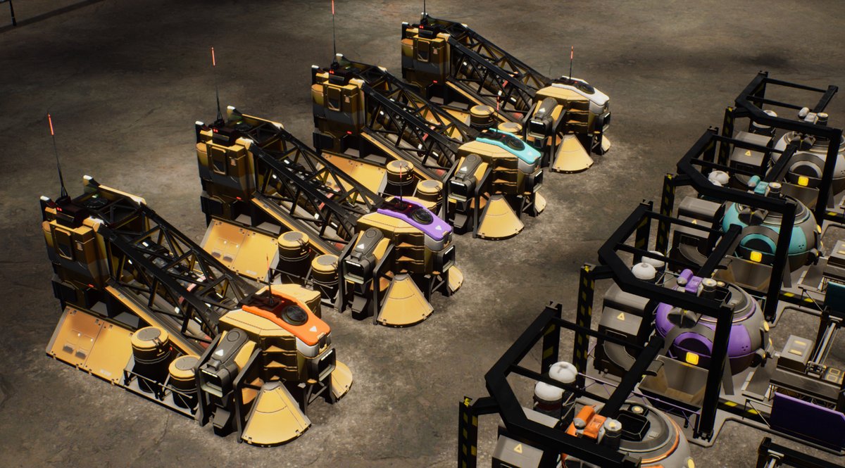 Hey everyone!
Smelting Furnaces already have different colors depending on the chosen recipe - but what about Single Regolith Refineries?
In the upcoming update, they'll also get more colorful looks, making them easier to recognize!