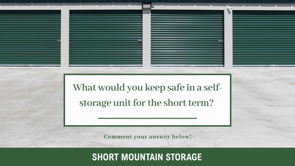 ShortMtnStorage's tweet image. Need extra space for the short term? 🏠📦Store anything from seasonal decor, sports gear, and furniture to business supplies safely and securely at Short Mountain Storage.

#SelfStorageFacility #StorageSolutions #ShortTermStorage