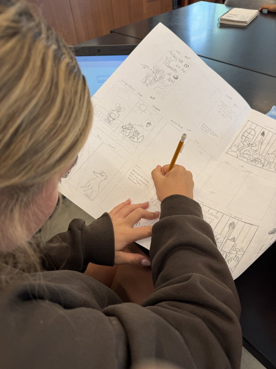 Art 1 students are busy designing an original children’s book that teaches the Elements of Art. The storyline and artwork are all student generated! I can’t wait to see these artistic collaborations come to life! Best book will be printed!!! 📕 🖼️