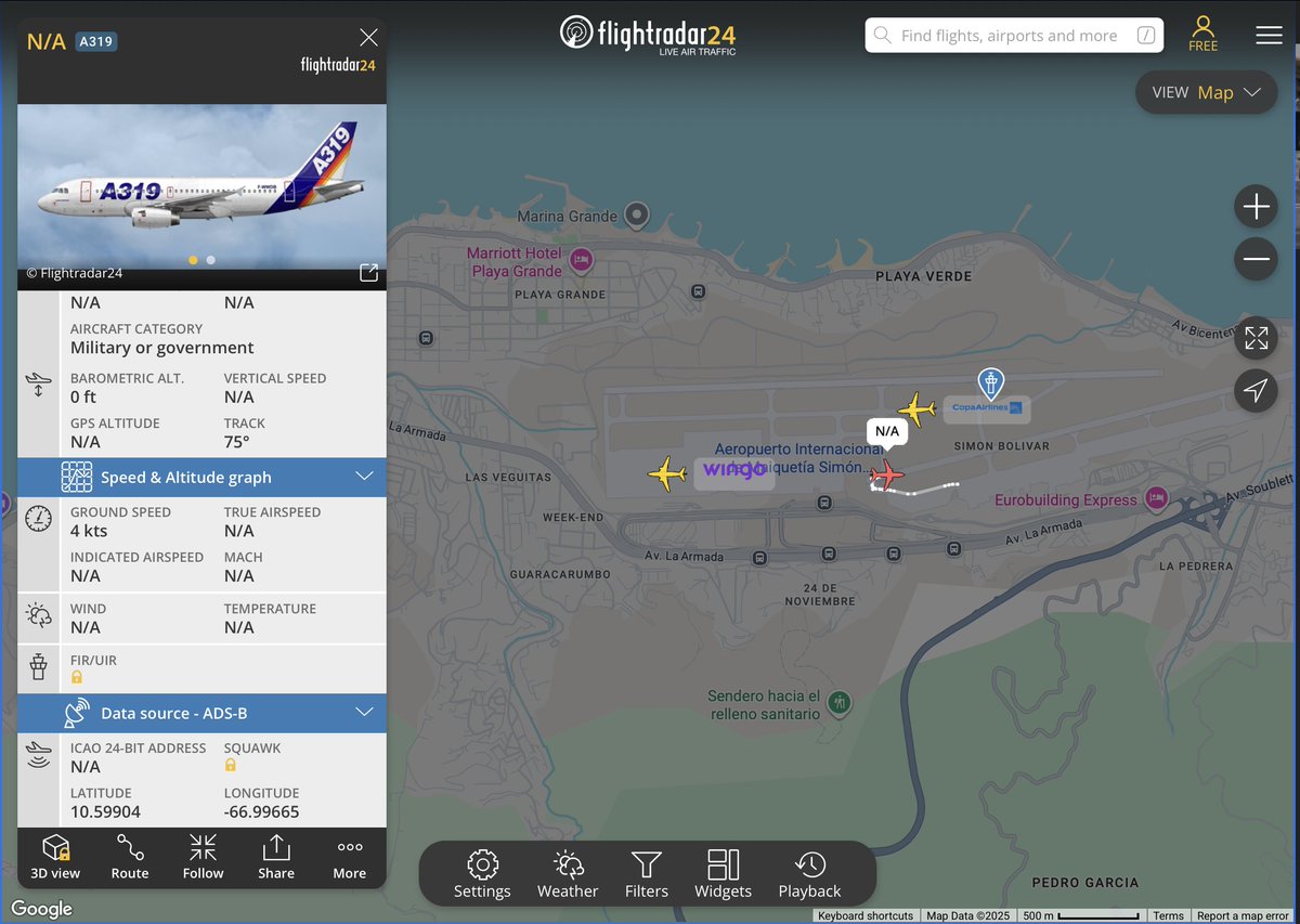 euler_ch's tweet image. Is #Maduro getting the hell out of #Venezuela Could this be the A319 described in this article? aviacionline.com/venezuelas-pre…