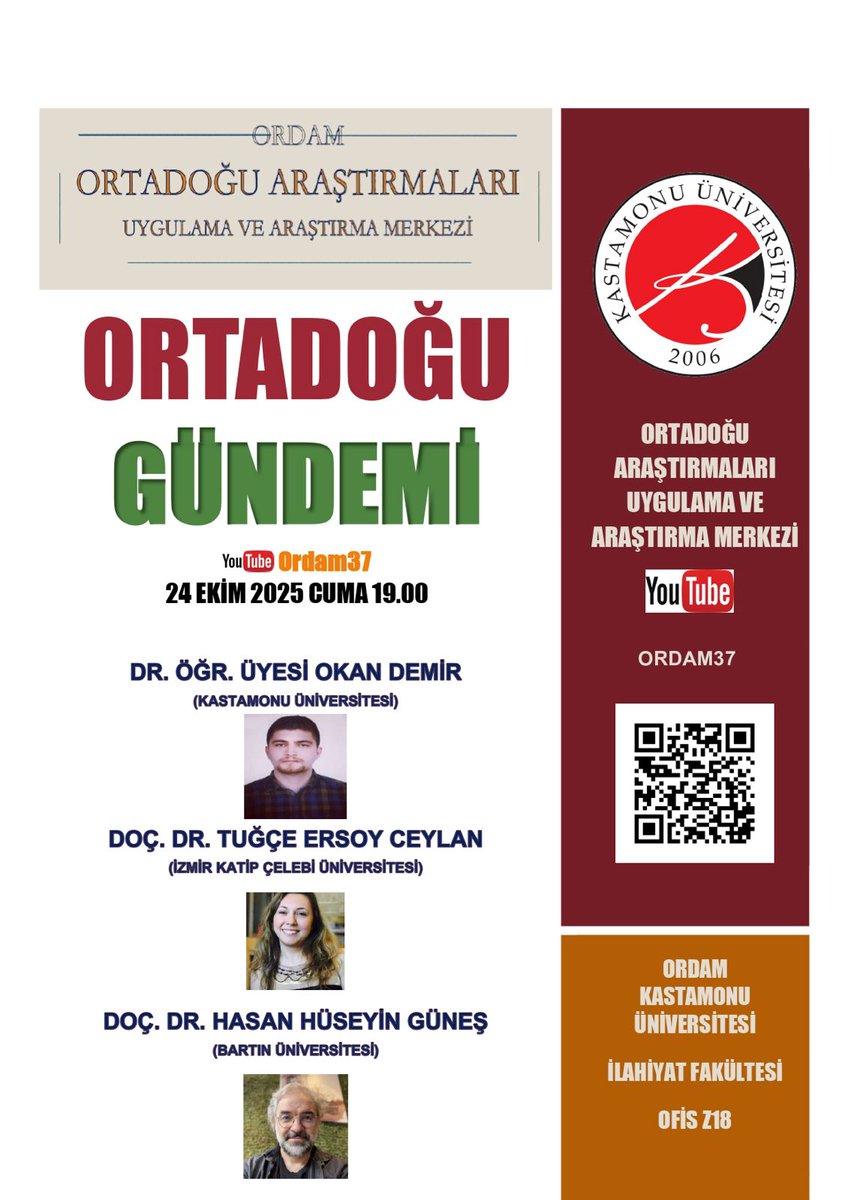 Ortadoğu Gündemi Canlı yayın  <a href="/kastamonuunv/">Kastamonu Üniversitesi</a> 
youtube.com/watch?v=NmuvQf…