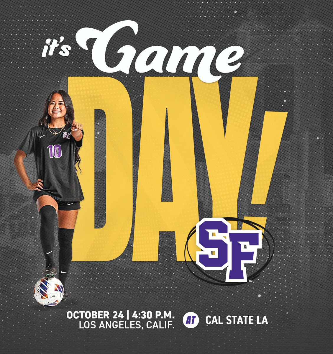 Gators in Socal for a Friday night evening game!

🆚<a href="/LAGoldenEagles/">Cal State LA Athletics</a> 
🕟4:30PM
📺 flocollege.com
📊sfstategators.com/livestats_wsoc