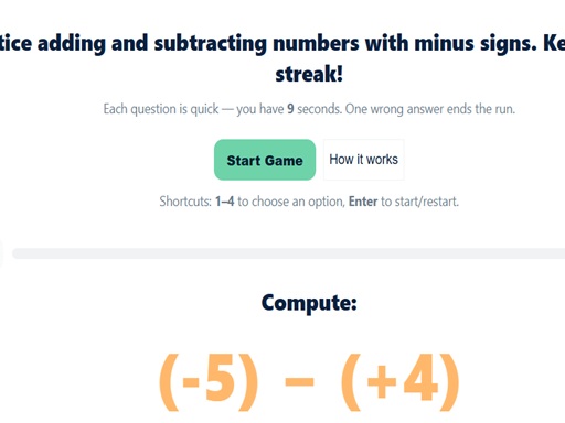 gamemonetize's tweet image. 🚨 New Game Launched!
➡️ &quot;Maths Quiz with Negative Numbers&quot;

Check it out here: gamemonetize.com/Maths-Quiz-wit…

#html5games #html5 #games #gamemonetize #gamedev #indiedev #JavaScript