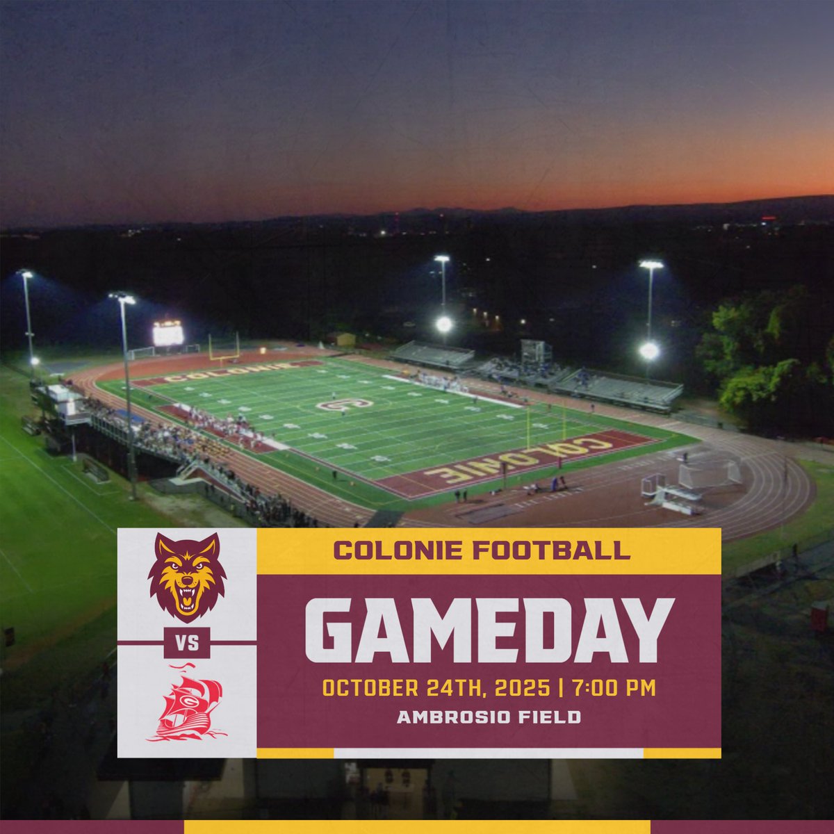 Colonie Football - pre-purchase tickets for tonight's game! No cash sales! No tickets will be sold once 2nd quarter begins. No re-entry
Tix:
gofan.co/event/3924095?…
Stream:
fan.hudl.com/usa/ny/albany/…