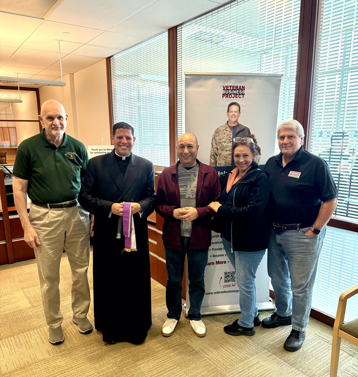 VetBizProject's tweet image. We were honored to welcome Fr. Darwin Flores from St. Rita of Casia Parish in Aurora to our new #VeteranBusinessProject offices at 2020 Calamos Court in Naperville. Fr. Flores offered a special blessing over our new space, and VBP leadership was deeply grateful for his presence.