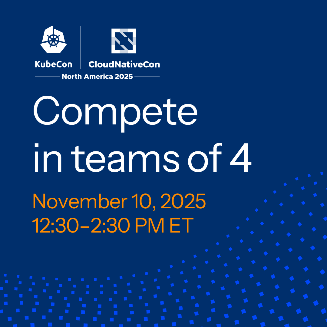 linode's tweet image. Can four devs build an IDP in 90 minutes?
Akamai Cloud + @learnk8s are teaming up for a new Capture the Flag competition at #KubeCon + CloudNativeCon North America. Grab 3 friends and race to spin up a production-ready IDP on raw K8s. 
Register for free →…