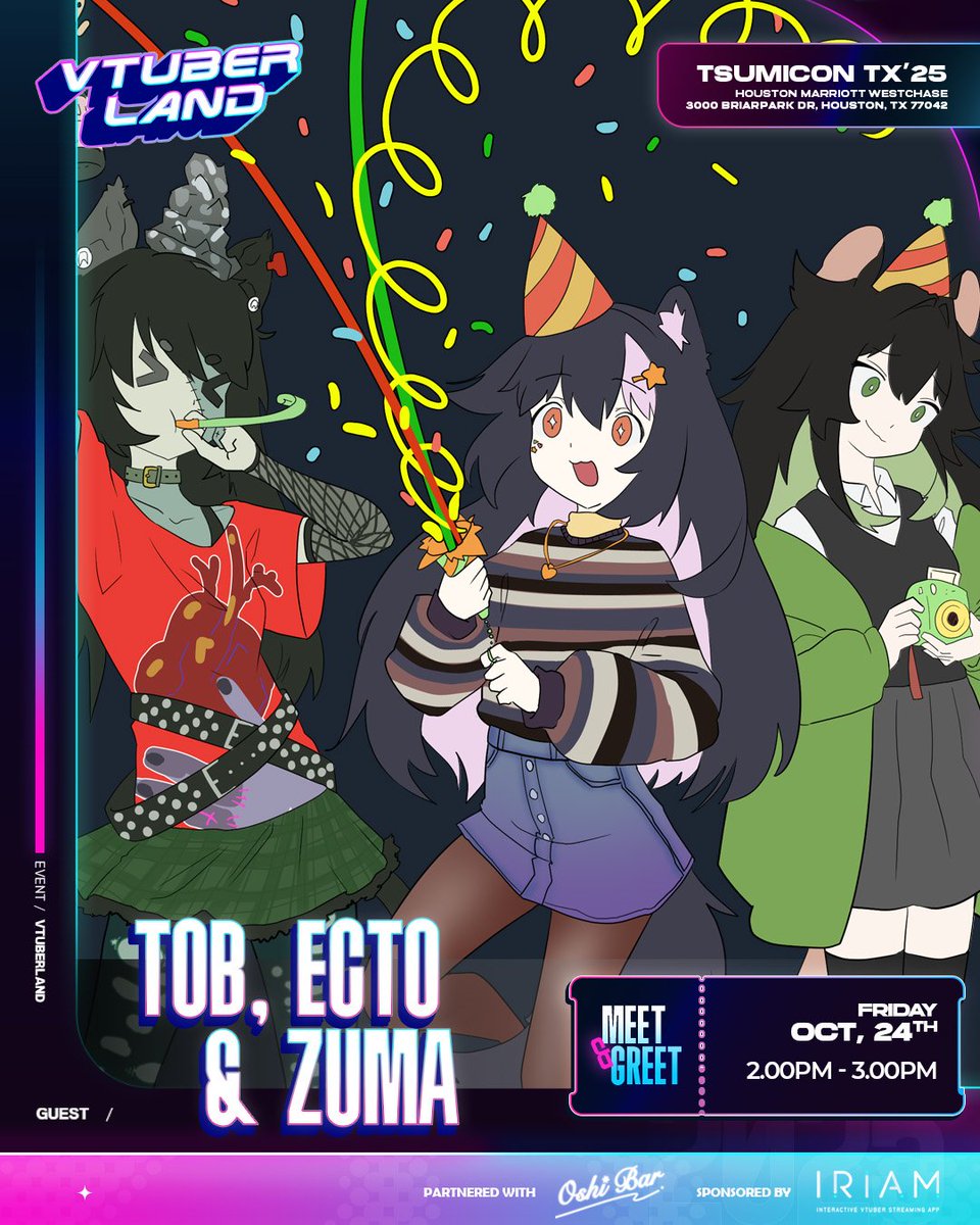 PIPEBOMB MEET N GREET AT TSUMICON TODAY!!
2PM CST PLEASE COME SAY HI!!!