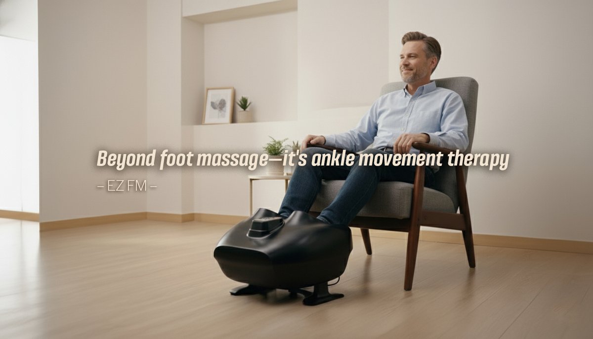 H_SolutionWS's tweet image. Step into next-level recovery. EZ-FM does what regular foot massagers can&apos;t.
It doesn&apos;t just press — it moves your ankles, boosting mobility, improving circulation, and relieving stiffness from the ground up.
#AnkleRelief #FootMassageRevolution  
#BetterCirculation #JointWellness