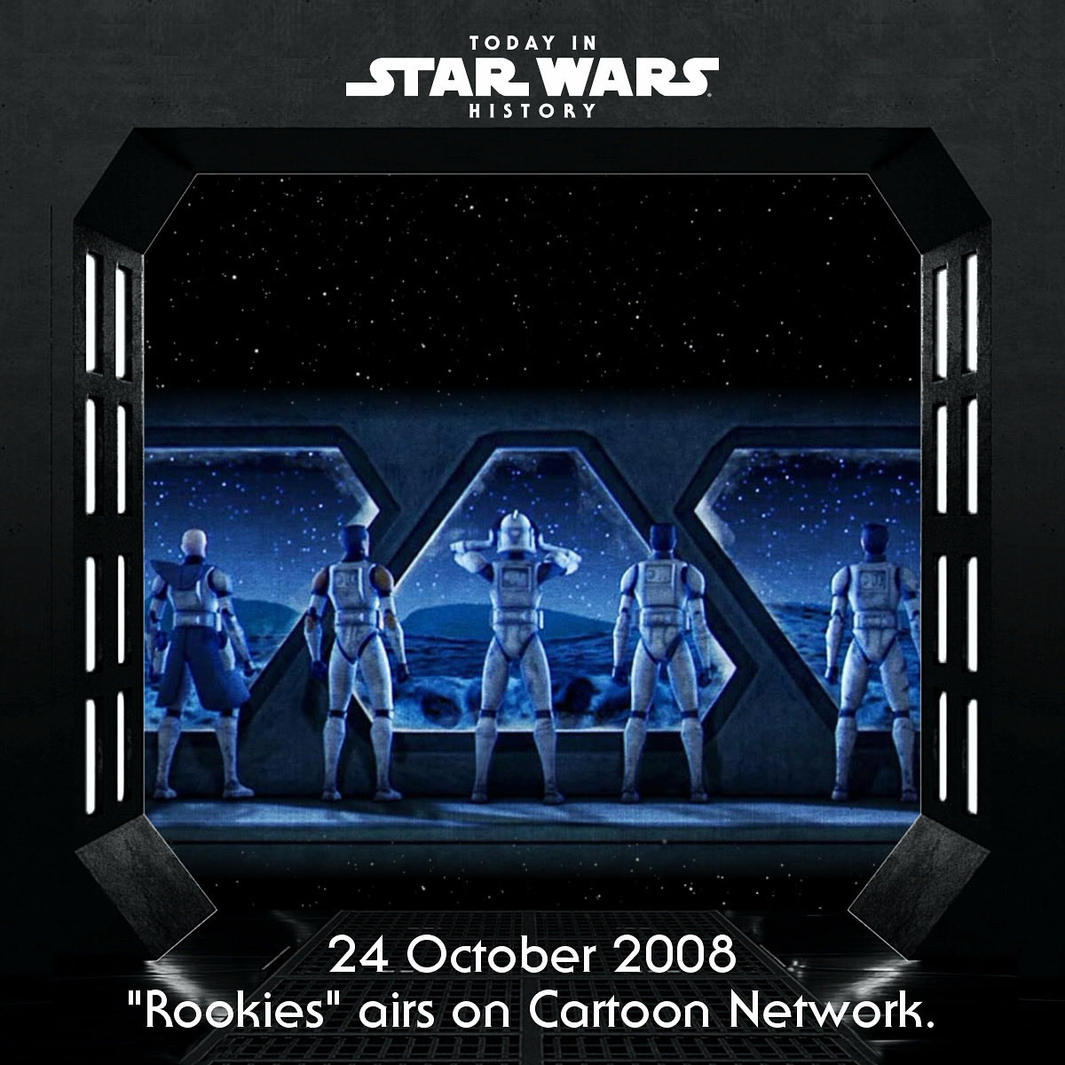 TodayinStarWars's tweet image. 24 October 2008 #TodayinStarWarsHistory ”You always said you wanted to be on the front lines” #Rookies the fifth episode of season one of Star Wars: The Clone Wars, was released on Cartoon Network