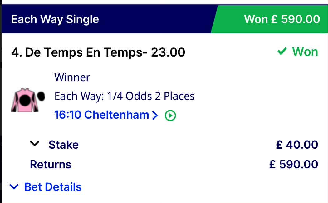 PHR2023's tweet image. WHAT A RUN FROM DE TEMPS EN TEMPS 🔥

Nearly came down at the last, managed to hold it together and won at the line! 🏇💪

@ 23.0 returned +27.5u ✅