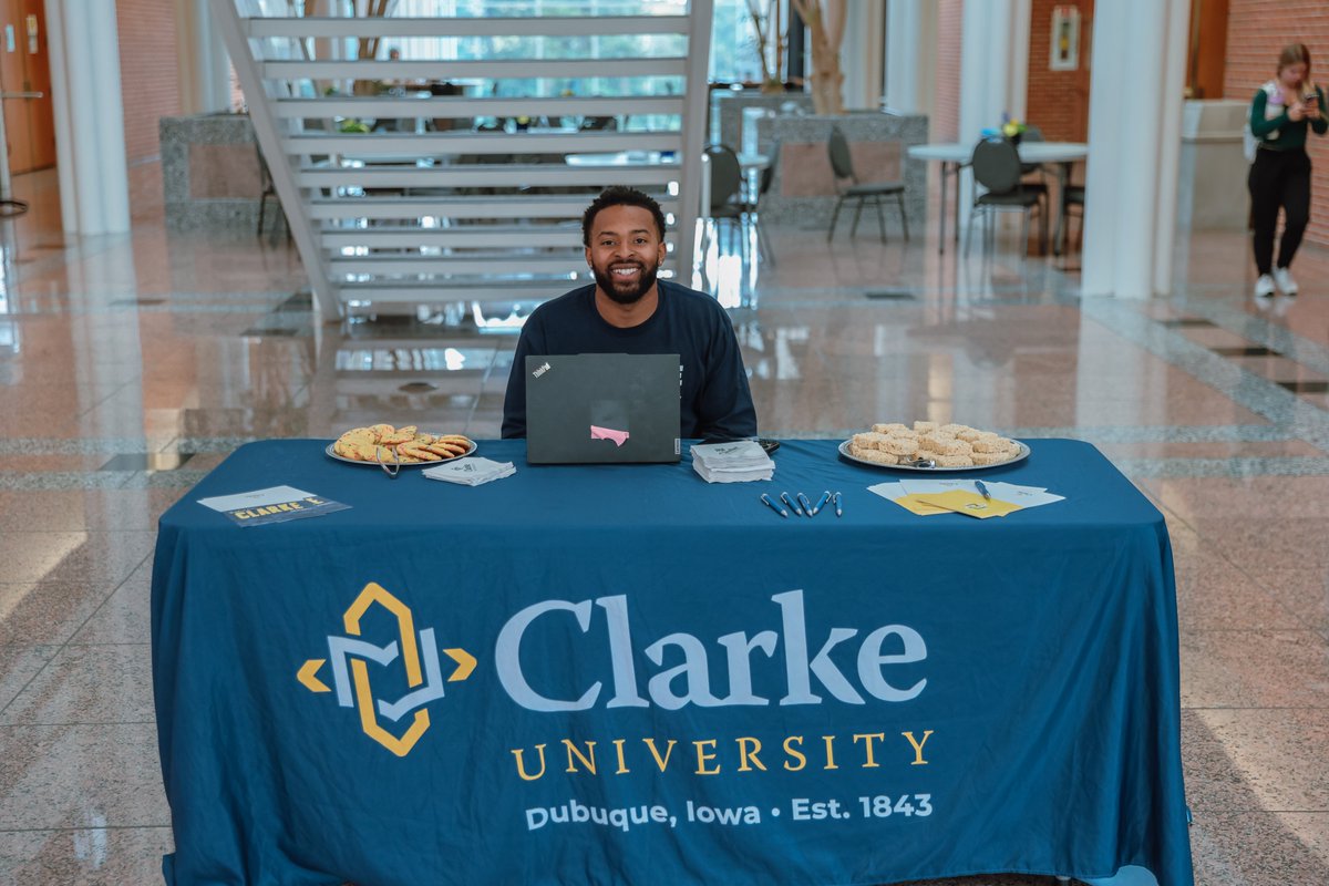 ClarkeU's tweet photo. That’s a wrap on #TransferStudentWeek! 💙 Grateful for our amazing transfer students and the teams who help them thrive at Clarke. #ClarkePride https://t.co/ZGnY2GWZTr