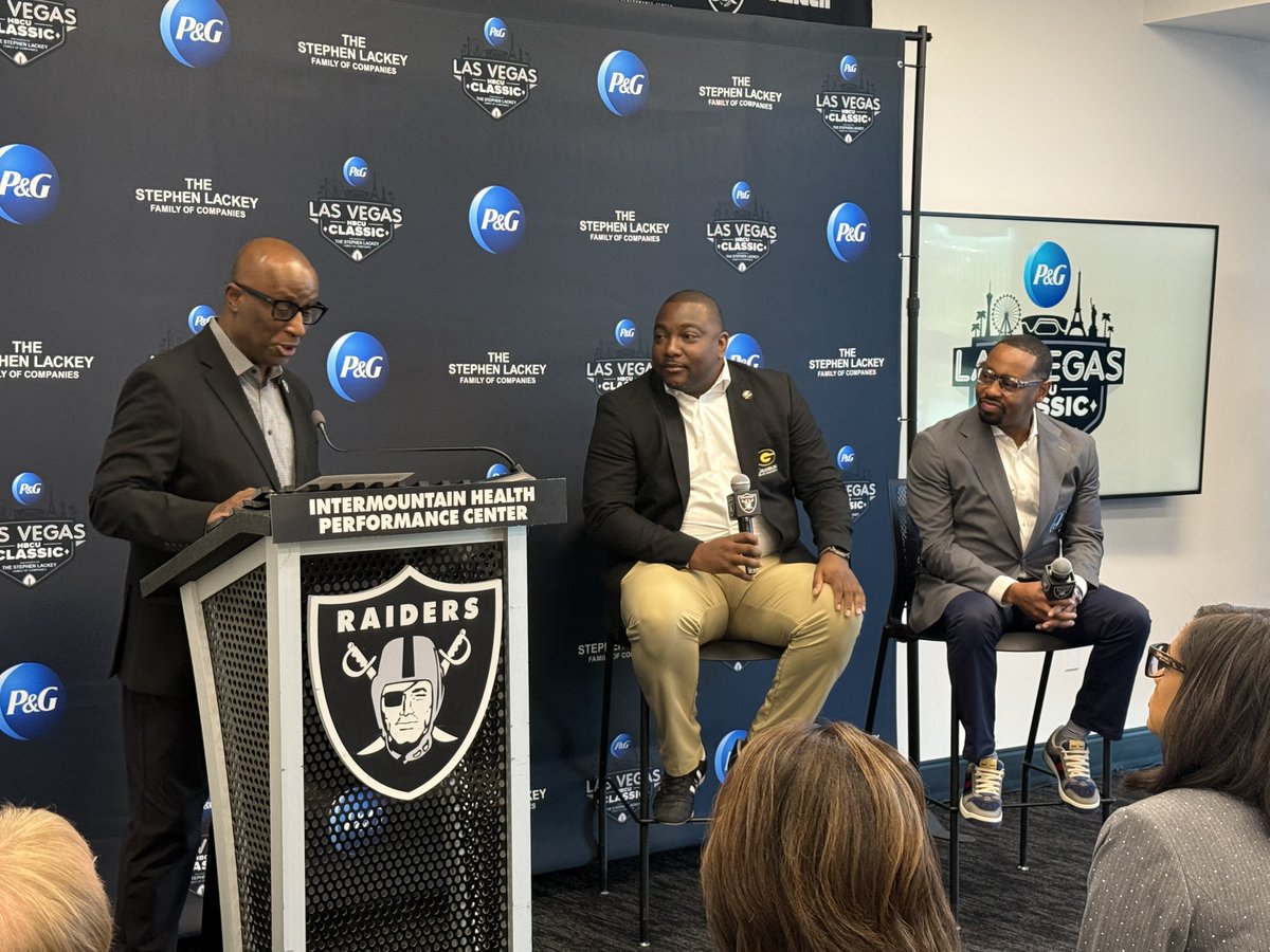 We’re kicking off the weekend with the <a href="/Raiders/">Las Vegas Raiders</a> for the <a href="/LVHBCUClassic/">Las Vegas HBCU Classic</a> press conference!

Two great friends, competitors and colleagues in <a href="/TrayveanScott/">Tray Scott, Ph.D.</a> and <a href="/JacksonStateAD/">Ashley Robinson</a> 

#GramFam | #ThisIsTheG🐯